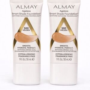 Almay Ageless Smart Shade Foundation 500 Golden | Lot of 2 | New